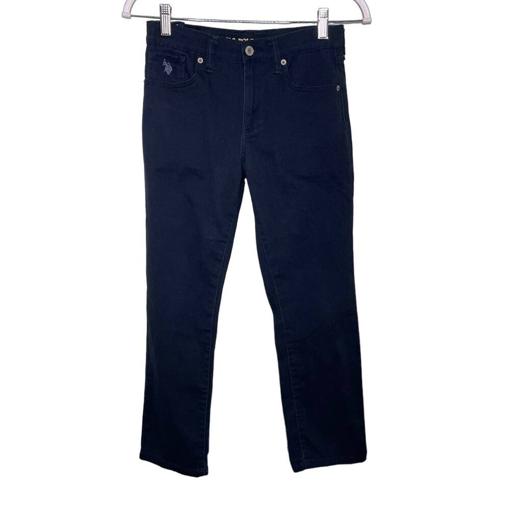 Boys US‎ Polo Assn Straight Leg Jeans High Rise Denim Stretch Dark Wash Blue 10